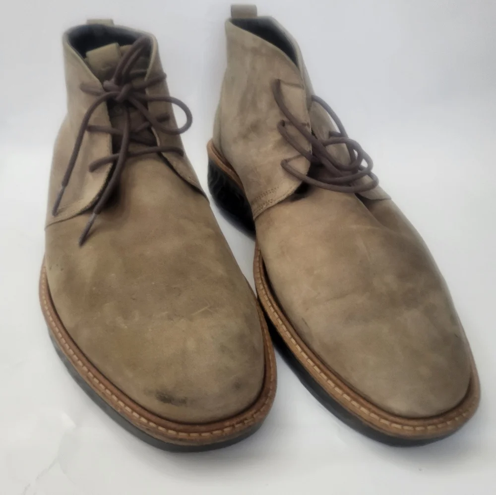 Ecco S.T.1 Hybrid Goretex men's ankle boots tan leather size 12-12.5